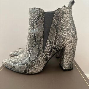 Snake skin booties